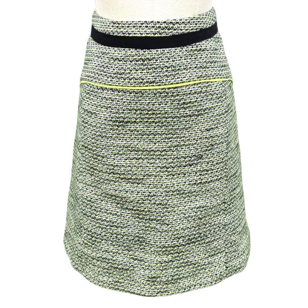 Halogen Neon and Black Tweed Woven Mini Skirt size 4